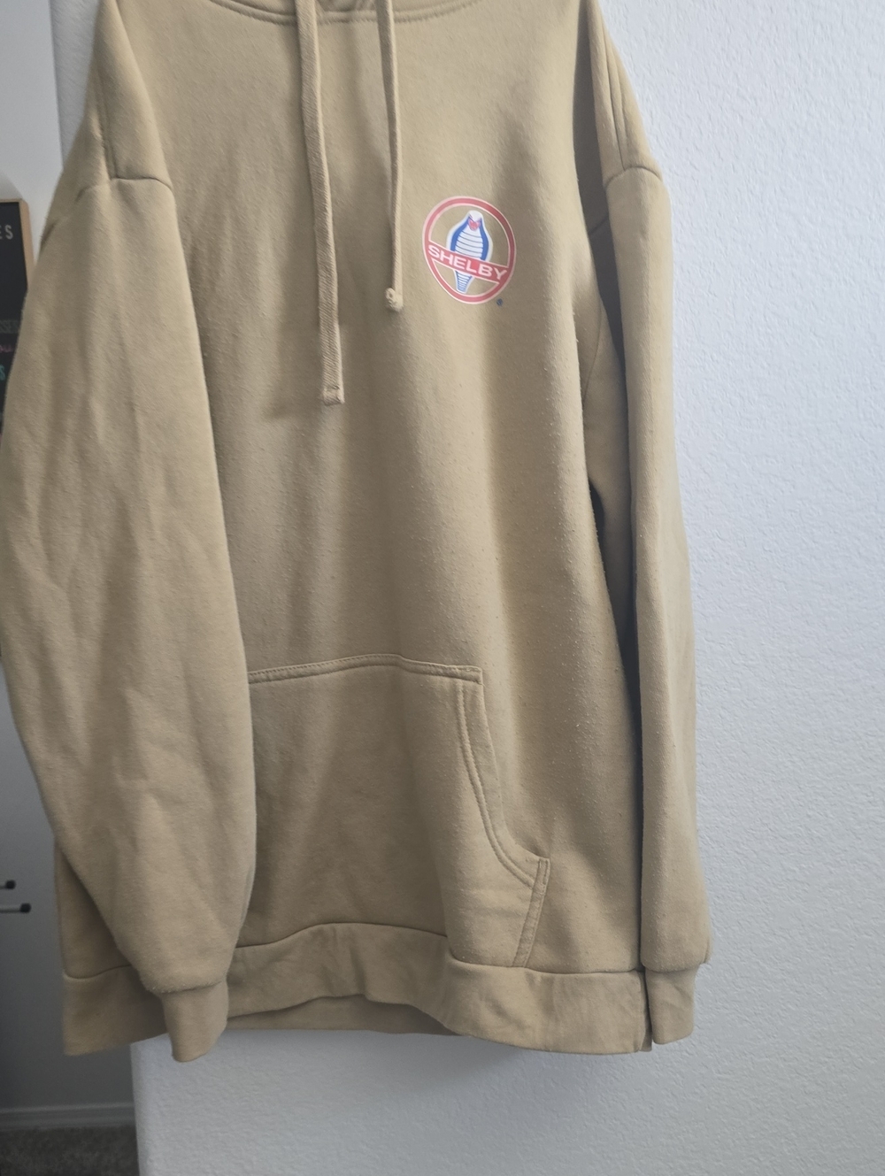 Selby Men's Tan Pullover Hoodie with Logo Patch